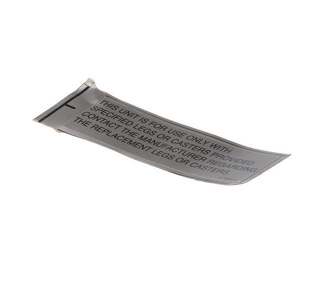 Label, Unit F.use Only with - – Genuine Part PT00075144