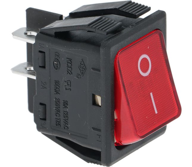Push-Button Bipolar Red 16A 250V – Genuine Part 3319015