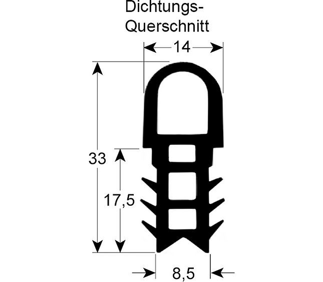 Door Seal 713x1635mm Hud/Od 20.10/20.2 – Genuine Part WB522164