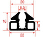 Gasket for Oven Glass 1400 mm – Genuine Part 3186352