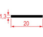 Rubber Plate 20x2 L=590 Horizontal – Genuine Part 5126670