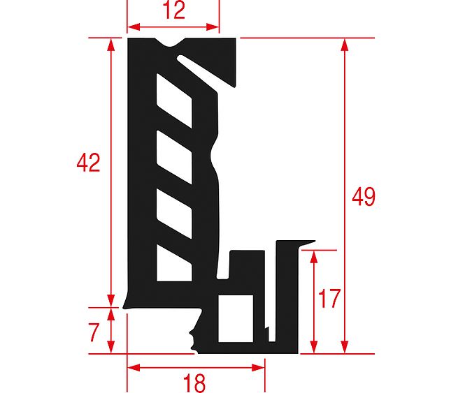 Profil Gasket 49 X 26,5 - 645 mm – Genuine Part 5070573