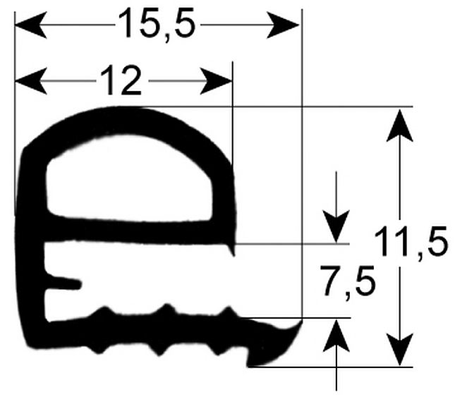 Gasket for Oven Glass 1275x635 mm – Genuine Part 23508049