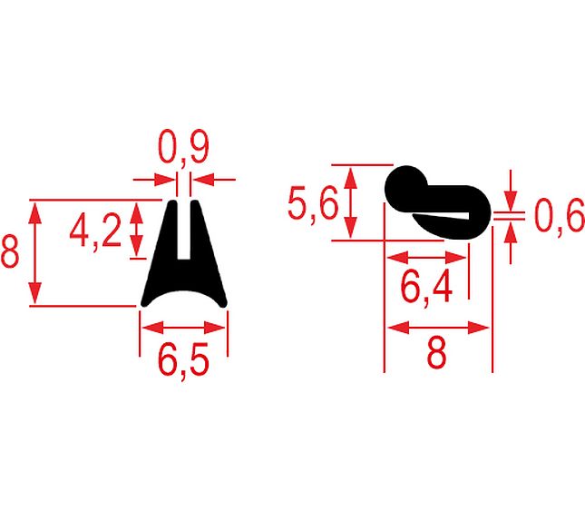 Kit Guarnizione Vetro Porta 4000 mm – Genuine Part 7103799