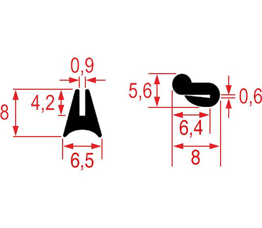 Kit Guarnizione Vetro Porta 4000 mm – Genuine Part 7103799
