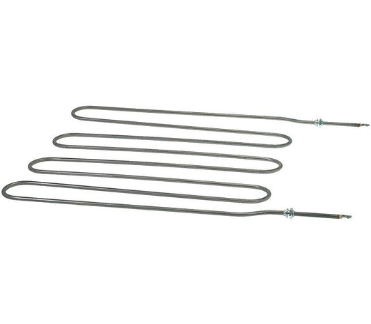 A replacement electric heating element coil with two metal terminals, shown on a plain white background.