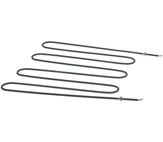 A black replacement coiled heating element for an appliance, shown on a plain white background.