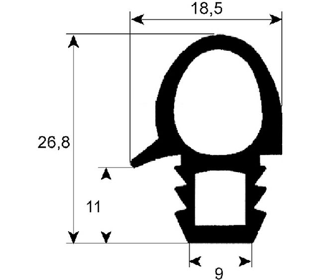 Gasket for Oven Door 700x650 mm – Genuine Part 5017638