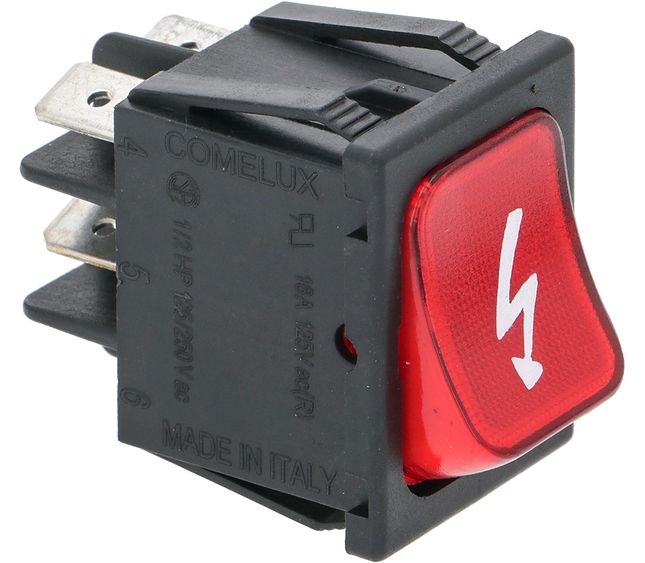 Red Bipolar Switch 16A 250V – Genuine Part 1319612