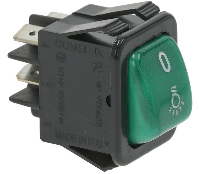 Schalter Einbaumaß 30x22mm Grün 2NO 250V – Genuine Part 24183599