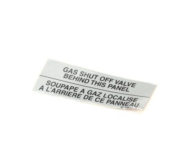 Gas Shut Off Label – Genuine Part PT00072424