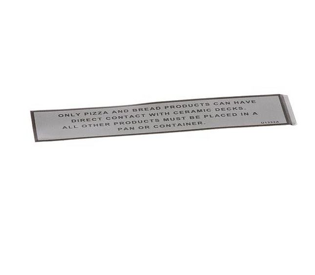 Label; Warning [Pizza Oven/Cor – Genuine Part PT00072725