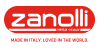 Zanoli brand logo in white text on a red rectangular background, with smaller white text reading 'MADE IN ITALY. LOVED IN THE WORLD.