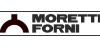 The logo for Moretti Forni, featuring a black silhouette of a traditional Italian wood-fired oven against a white background.