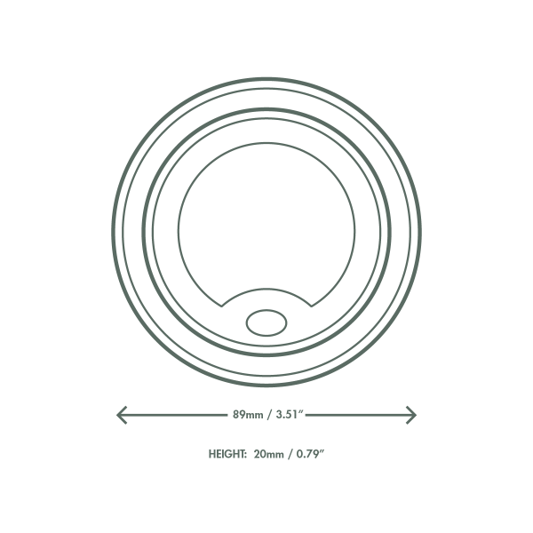 Vegware 89-Series moulded fibre hot cup lid