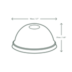 Vegware 89-Series Nourish moulded fibre cold cup dome lid, straw slot