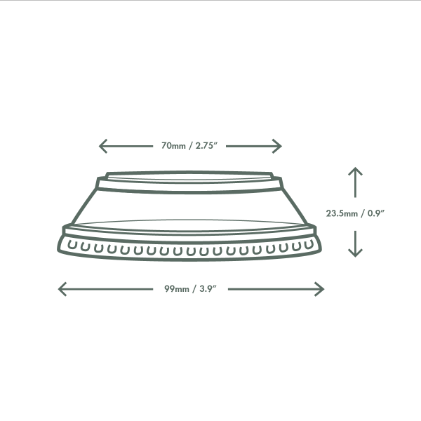 Vegware PLA combo lid, 96-Series