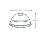 Vegware 76-Series PLA dome lid, straw slot