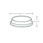 Vegware 76-Series PLA flat lid, no hole