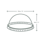 Vegware 96-Series PLA dome lid, no hole
