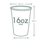 Vegware 16oz / 500ml brown kraft hot cup, 89-Series