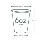 Vegware 6oz / 180ml brown kraft hot cup, 72-Series