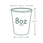 Vegware 8oz / 250ml brown kraft hot cup, 79-Series