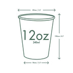 Vegware 12oz / 360ml white hot cup, 89-Series - EU