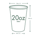 Vegware 20oz / 600ml white hot cup, 89-Series