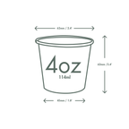 Vegware 4oz / 120ml white hot cup, 62-Series
