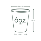 Vegware 6oz / 180ml white hot cup, 79-Series