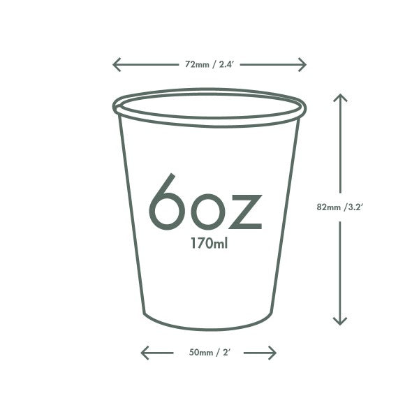 Vegware 6oz / 180ml Feel Snug hot cup, 72-Series