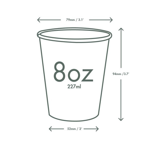Vegware 8oz / 250ml Feel Snug hot cup, 79-Series