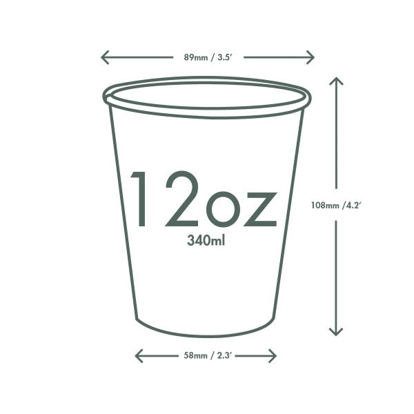 Vegware 12oz / 360ml Feel Snug hot cup, 89-Series
