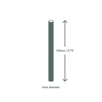 Vegware Cocktail black 6mm paper straw, 5.5in / 140mm