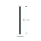 Vegware Highball black 6mm paper straw, 7.8in / 200mm