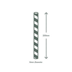 Vegware Jumbo green stripe 8mm paper straw, 7.8in / 200mm