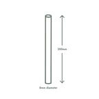 Vegware Jumbo white 8mm paper straw, wrapped, 7.8in / 200mm