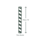 Vegware Jumbissimo green stripe 10mm paper straw, 7.8in / 200mm