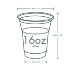 Vegware 16oz / 400ml PLA cold cup, 96-series