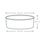 Vegware 24oz / 750ml round black food container, 150-Series