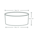 Vegware 34oz / 1000ml round black food container, 150-Series