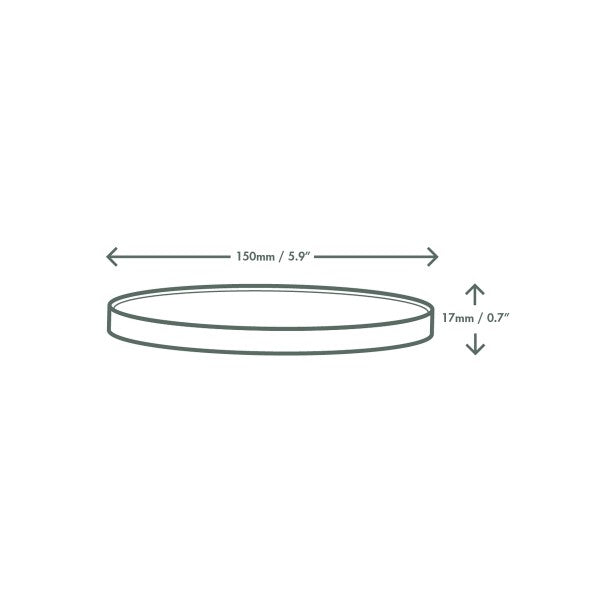 Vegware Round black paper lid, 150-Series