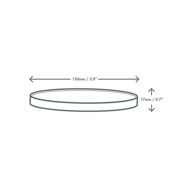 Vegware Round kraft paper lid, 150-Series
