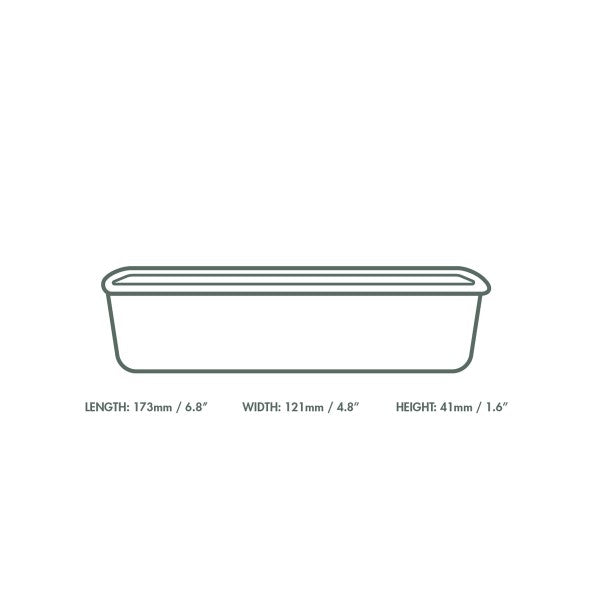 Vegware 16oz / 500ml rectangular black food container