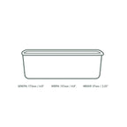 Vegware 24oz / 750ml rectangular black food container