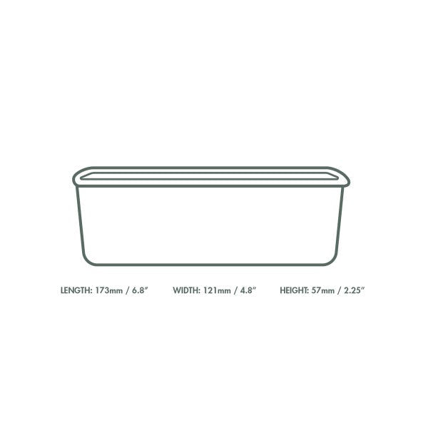 Vegware 24oz / 750ml rectangular black food container