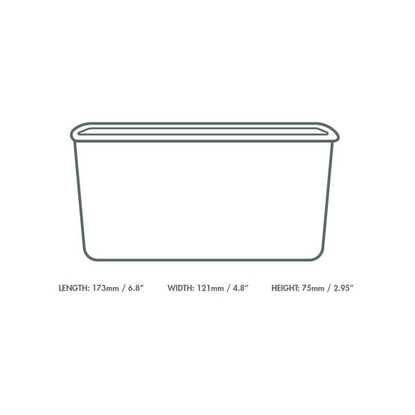 Vegware 34oz / 1000ml rectangular black food container