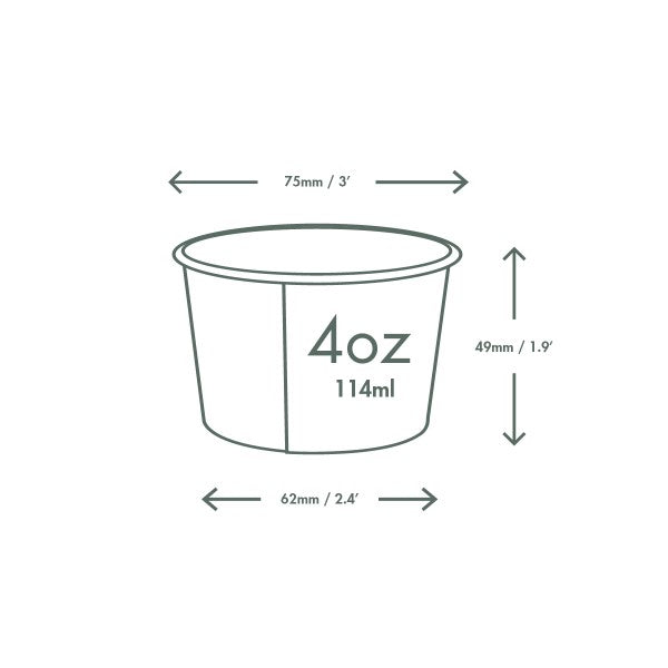 Vegware 4oz / 120ml gelato pot