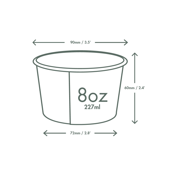 Vegware 8oz / 250ml soup container, 90-Series